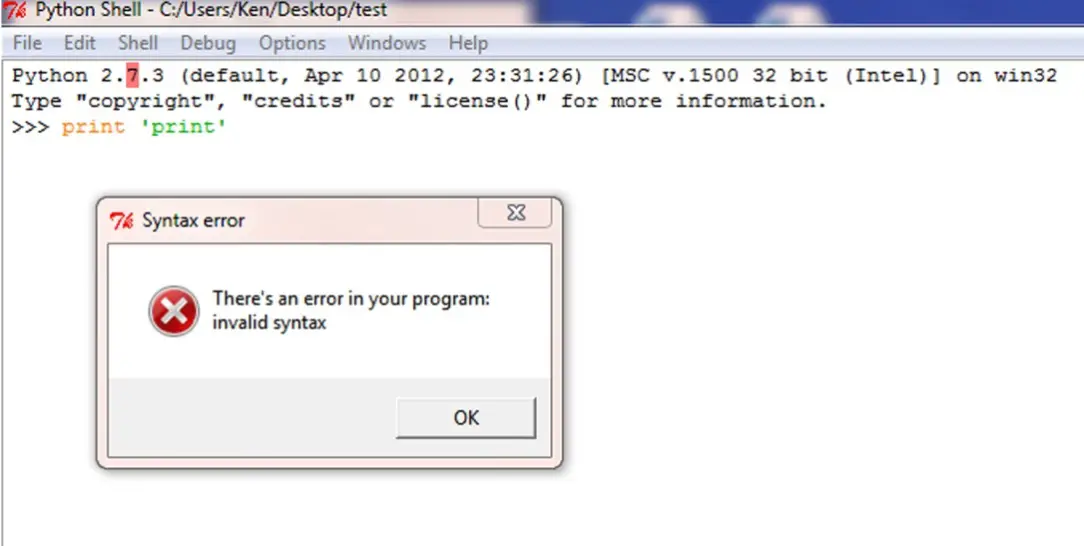 Python Cannot Open The Program Due To Invalid Syntax Techyv