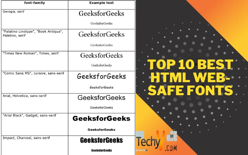 Top 10 Best HTML Web-Safe Fonts