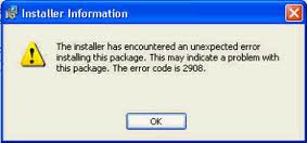The installer has encountered an unexpected error. - Techyv.com