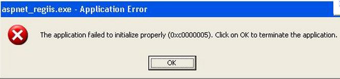 The application failed to initialize properly (0x0000005)