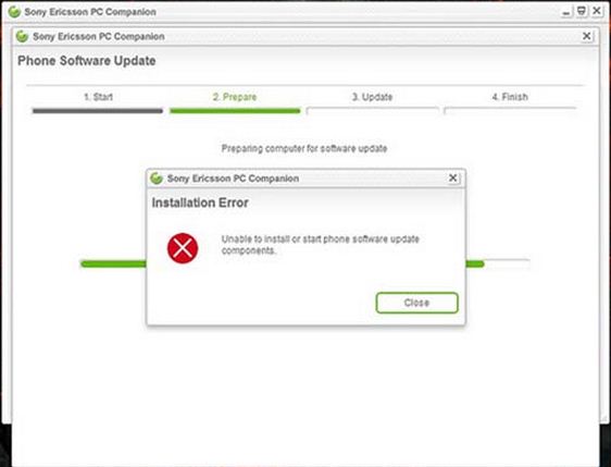 Installation Error - Unable to install or start phone software update 