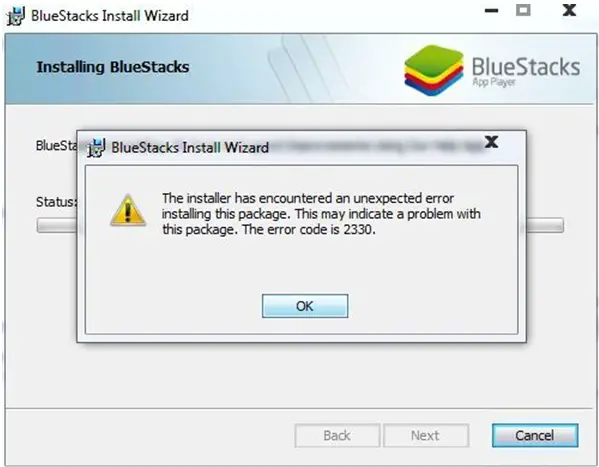bluestacks latest version already installed error