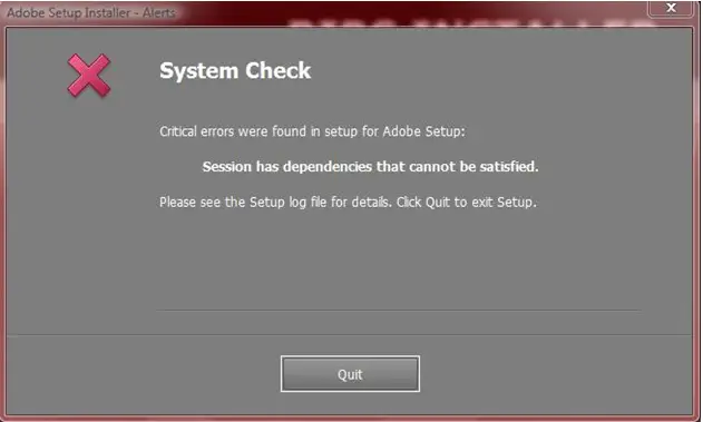 adobe updater error 1400