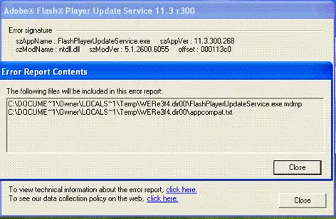 Flash player updater issue.