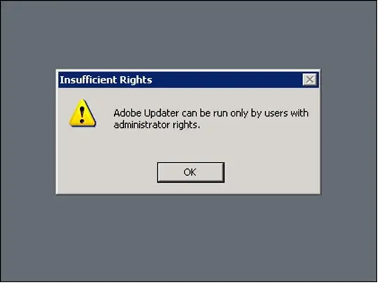 adobe updater error 1400