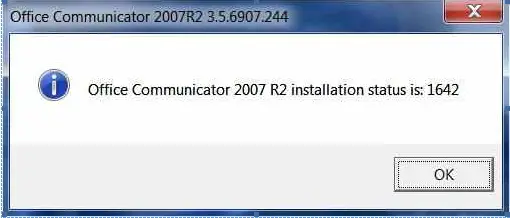 OCS 2007 R2 Client Installation Failure