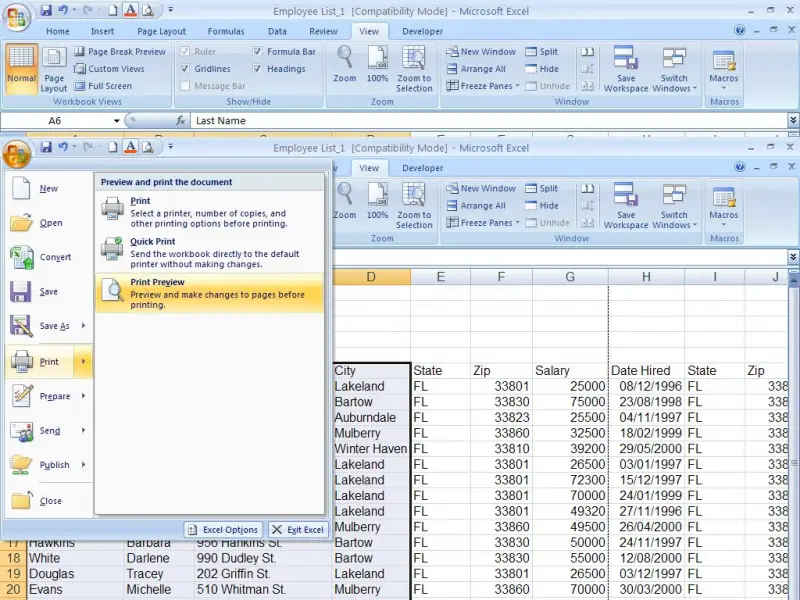 Excel - print specific cells - Techyv.com