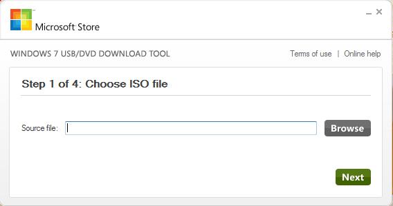 window 7 DVD download tool