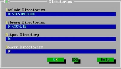 Options-Directories-Change Directories