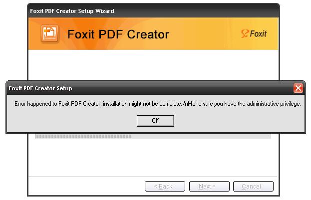 foxit pdf creator fails to install printer driver