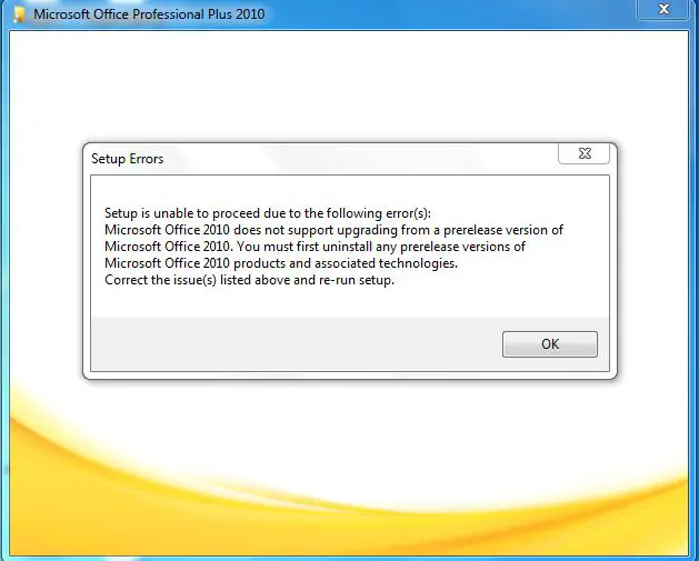 microsoft office access runtime 2010 error 1907