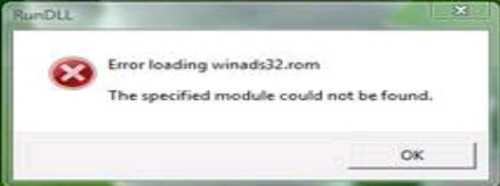 Error Loading winads32.rom  The specified module could not be found.