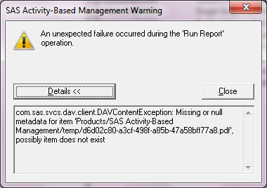 report failure unexpected techyv occurred operation run during