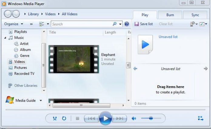 windows media player version 11 free download