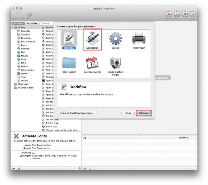 mac automator workflows downloads