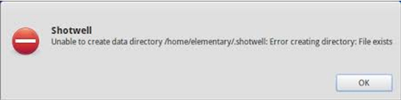 Unable to create data directory