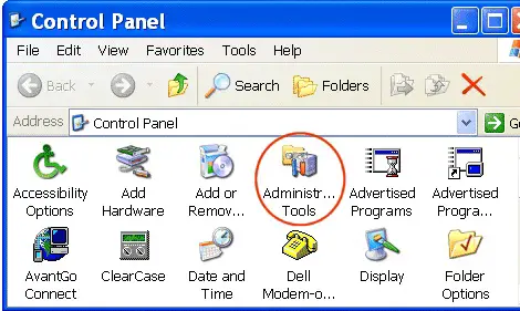 Control Panel Administrative Tool