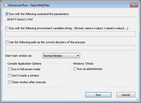 nirsoft advanced run