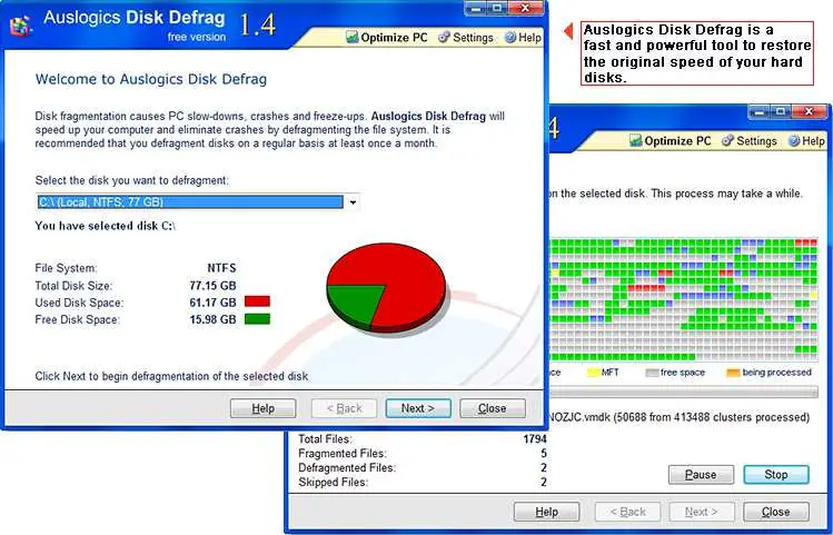 auslogics disk defrag old version
