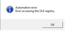 Automation error разрушительный сбой excel