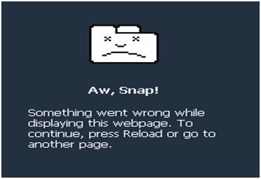 Error shown while trying to go to a website using Google Chrome