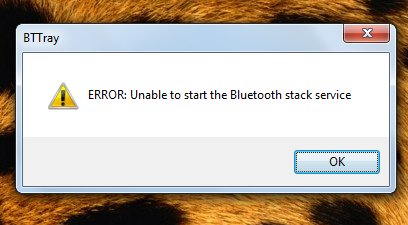unable to start bluetooth stack service vista