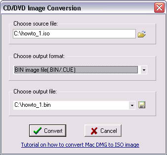 browse the file that you want to convert.