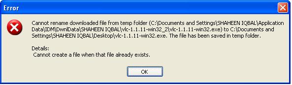 cannot rename downloaded file from temp folder