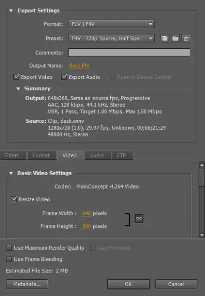 compress video file premiere pro