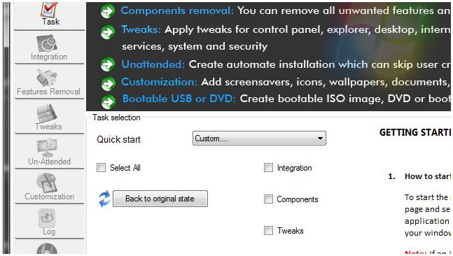 Configuring diferrent OS features