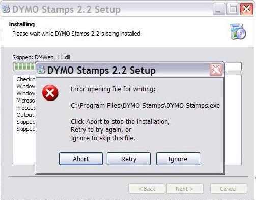 dymo stamps program