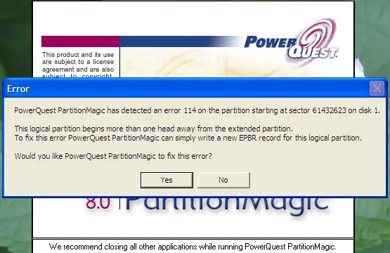 powerquest partition magic 8.0