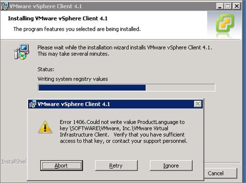 Vmware Installation Error Microsoft Runtime Dll