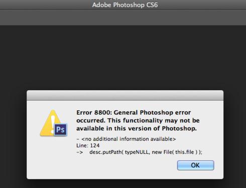 Error shown while using Photoshop CS6 on Mac operating system - Techyv.com