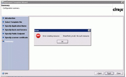 Error creating resource Sharepoint_inval1: No such resource