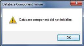 QDA error-Database component did not initialize