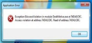 Access Violation at address 74DA1C9C. Read of address 74DA1C9C.