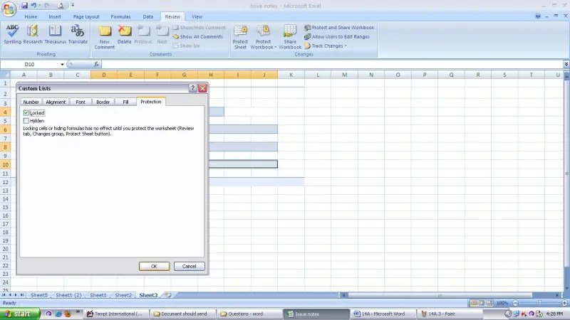 How to lock some areas in a Microsoft excel sheet? - Techyv.com