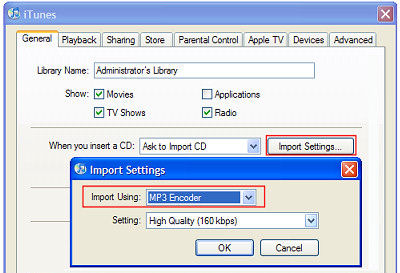 Import Settings