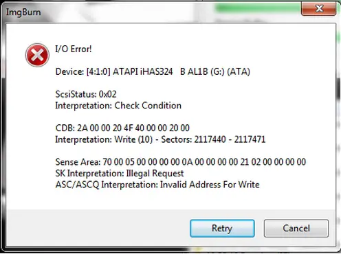 Burning Fails At 49 Error Techyv Com