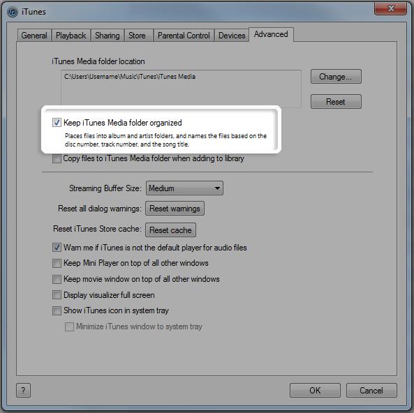 Itunes Media Folder Location