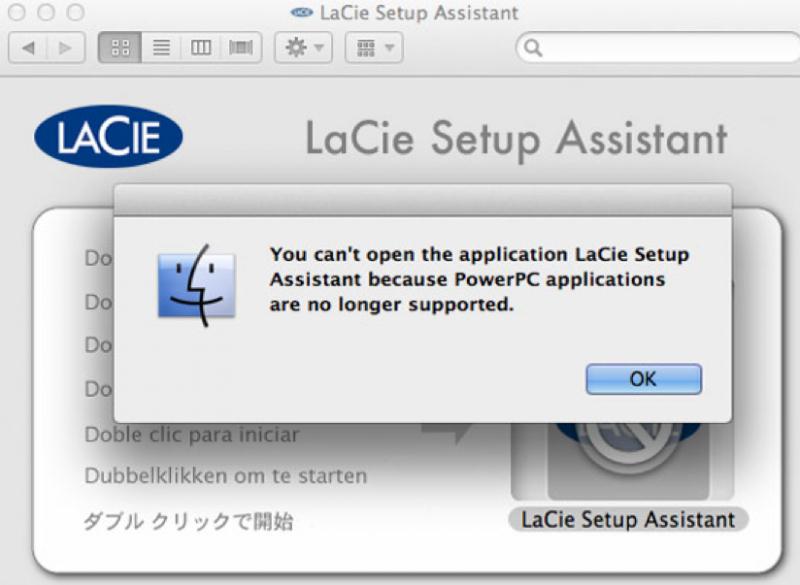 select lacie network assistant in your applications folder