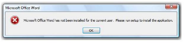 Microsoft Office Word Error