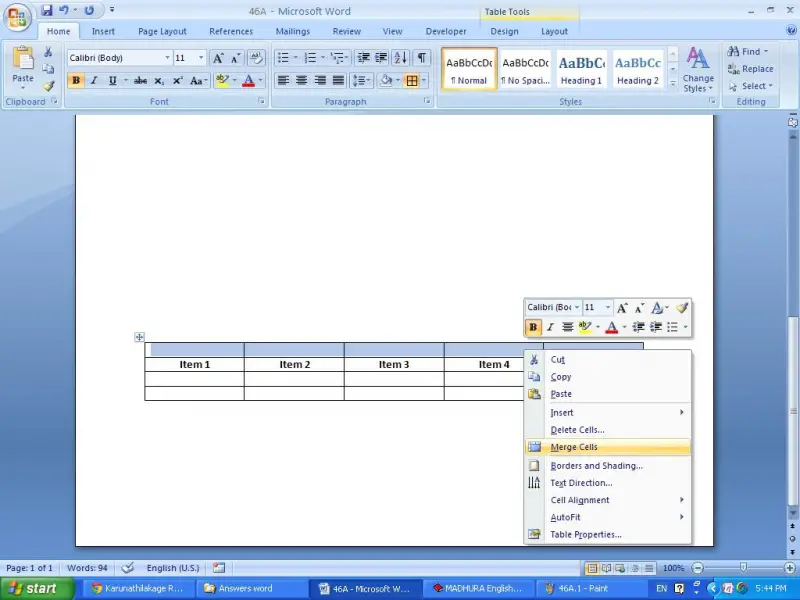 How To Modify Tables In Microsoft Word Techyv