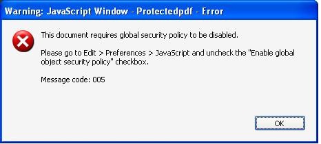 Warning: JavaScript Window – Protectedpdf – Error