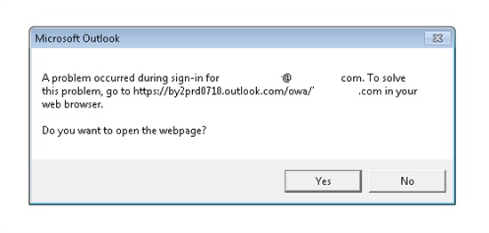 outlook sign in issues