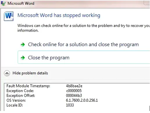 MS Word Suddenly Stopped Working Properly Techyv