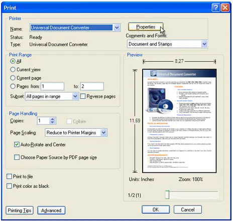 Reduceto printer margins