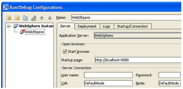 Webshpere Server configurations