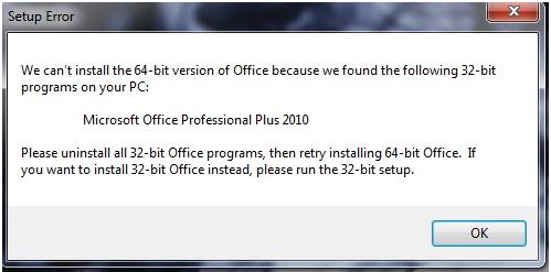 how to uninstall 32 bit office